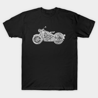 R50 Bike White Sketch Art T-Shirt